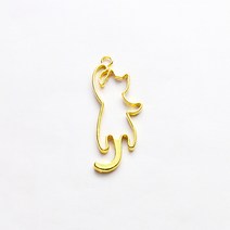 레진아트/프레임악세사리/점프고양이/금색
