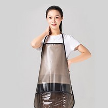 애견미용사 앞치마 반투명 미용실 방수 앞치마 그레이