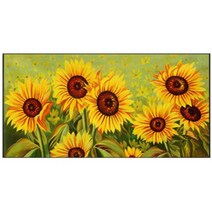 다미아트 황금 해바라기 보석십자수 재물 돈들어오는 대형 그림 전체수 60 40 패브릭형, 1세트