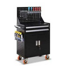 이동식 공구대 부품함 공구다이 공구 카트 정리대, 블랙 + 1단 서랍형