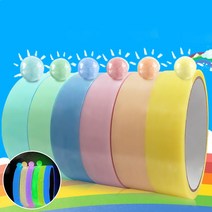 유니커블 야광 파스텔 컬러 끈끈이 볼 테이프 공 만들기 장난감 찐득이 말랑이 주물럭 공놀이 키덜트 팝잇 재미있는 놀이 스트레스해소 아트 토이 재료 인싸템 선물, 야광 WC488-1