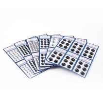 곤도라 스냅단추 똑딱이 똑딱단추 1카드, 니켈 8mm