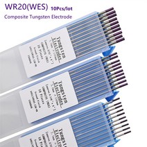 텅스텐봉 10pcs 텅스텐 전극 용접 WR20 WES 티그로드 복합 보라색 바늘, 03 2mm, 03 2mm