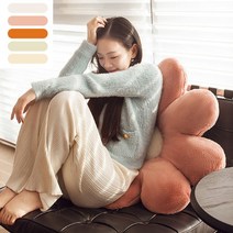 키밍 데이지 꽃쿠션 플라워 방석 홈카페 거실 베개 의자쿠션-72394EA, 55cm_크림그린