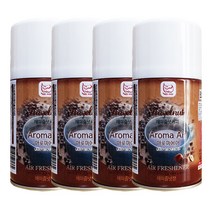 아로마에어 방향제 자동분사기 리필 캔 헤이즐넛 280ml, 4개