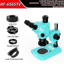광학현미경 1 RF-6565TV 산업 광학 실험실 줌 3 안 스테레오 현미경 Simul-Focal PCB 수리 리워크 용접, [01] RF-6565TV