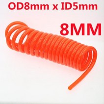 에어 공구 드릴 압축기 공기 호스 10mm 6M 9M 12M 고압 PU 튜브 파이프 가스 스프링 공압 나선형, 8mmx5mm no Fittings+6 Meter