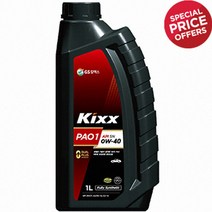 킥스 파오1 0W40 1L 가솔린 디젤 LPG 겸용 프리미엄 합성 엔진오일, 7개, 1000ml