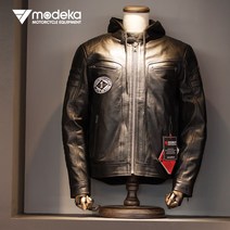 모데카 오토바이 가죽자켓 어반후디 Urban Hoodie, 블랙, XL