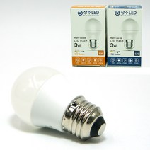 장수램프 3W 인치구 E26, 1개, 전구색