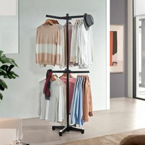스마트홈 UPGRADE 트리플행거 블랙 시스템행거 매장행거 옷가게, 단품