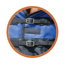 Weaver Leather Economy Turnout 말 담요 - 방수 립스톱 폴리에스터 섬유 충전재 600D 블루 182.9cm(72인치) 바이오더