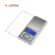 휴대용수화물저울미니 디지털 주방 규모 전자 저울 무게 천칭 자리 100/200/300/500g 0.01/0.1g 백라이트, [01] 500g x 0.1g