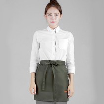 [제이케이스포츠] 가죽비조 반앞치마(랩형) 앞치마 공방용 작업용 업소 주방용 인쇄, 필수선택:가죽비조 반앞치마(랩형) / 색상:카키