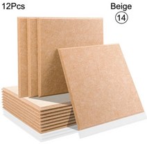 실내방음벽 가정용 아파트 방음벽 차음재 차음판 12 Pcs 문 방음 벽 패널 음향 절연 Absorcion 소재 도어 씰 스트립 스튜디오 사운드 흡수, CHINA, 14--Beige