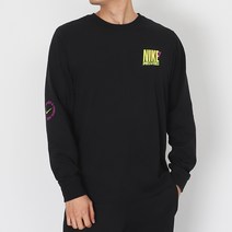 나이키 긴팔티 DRI-FIT SPORTS & FITNESS 블랙 프린팅 긴팔티