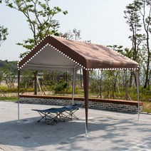 DZB 쉘터 천막 3X3 지붕 벽면 (프레임 미포함) 캐노피 야외 캠핑 텐트 농막, 딥그린
