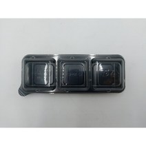 AJ-3찬용기 (직사각) 100세트 / 반찬통 소스용기 젓갈 포장용 일회용 3칸 배달