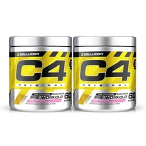 Cellucor 2개 C4 부스터 오리지널 헬스 프리워크아웃 핑크레몬에이드 60 서빙 390 g, 60서빙