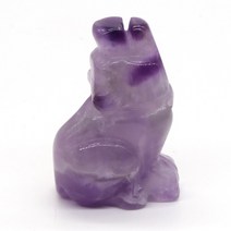 조각상 인테리어 소품샵 1.5 quot고양이 코끼리 거북이 토끼 올빼미 개구리 물고기 곰 개 말 늑대 뱀 동상 자연 치유 크리스탈 동물 돌 조각, [26] W Amethyst, [03] 10PC