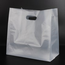 월드몰 HD 반투명 무지 비닐쇼핑백 대 100개 30 x 16 x 40 cm