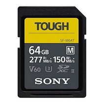 Sony TOUGH-M 시리즈 SDXC UHS-II 카드 256GB V60 CL10 U3 맥스 (SF-M256T/T1), 64GB_Card