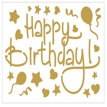 파티용품 이벤트풍선 생일 축하 풍선 스티커 세트 보보 DIY 데칼 투명 어린이 파티 장식 1 개, Happy Birthday20
