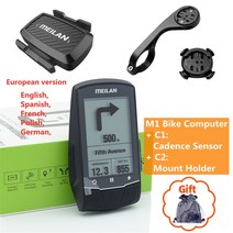 Meilan-M1 M2 M3 M4 무선 자전거 컴퓨터 GPS 네비게이션 블루투스 4.0 주행 속도계 케이던스 HR 모니터와 연결, 04 M1C2C1 Europe