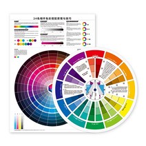 12색상환 컬러가이드 패키지 실습 학습 매칭 보색표, 단일