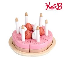 핑크원목 케이크만들기 생일놀이 유아 방과후 베이킹장난감