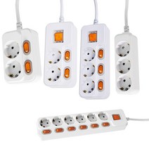 국산 멀티탭 1구 2구 3구 4구 5구 6구 개별 멀티콘센트 1.5m 3m 5m 10m, 접지 3구(10A), 1개