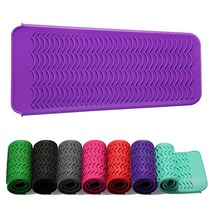 [정품] ZAXOP 고데기 고데기 핫 헤어 도구용 저항 실리콘 매트 파우치 (퍼플), Purple