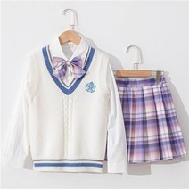 FANSYLI 2022 가을 여아 스쿨룩 JK 세트 스커트 7G