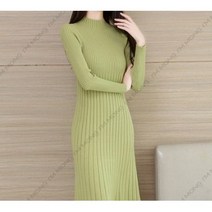 아이엠몽 여성 골지 니트 롱 원피스 제이엠