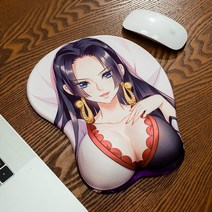 3D 입체 실리콘 쿠션 원피스 보아 핸콕 마우스 패드 26cm, 라이크라 재질