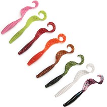 지그헤드웜 배스 쏘가리 광어 우럭 루어 낚시 웜 미끼, 지그헤드웜 2.5인치 퍼플