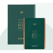 르씨(LECCI) P7 프로바이오틱스 마스크팩 5매 속건조 피부장벽 피부면역력 미백 주름, 2개(10%할인)