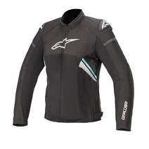 Alpinestars 여성용 Stella T-GP Plus R v3 에어 재킷 (스몰) (블랙/화이트/틸), Black/White/Teal_Small