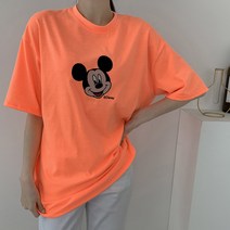 린다샵 즈키느 해피 미키 자수 반팔 티셔츠-T6925K15