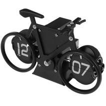묘기 자전거 BMX 외발 누워서타는 시계 책상 자전거 다운 레트로 스타일 데스크탑 테이블 빈티지 식 독창적, 02 Black