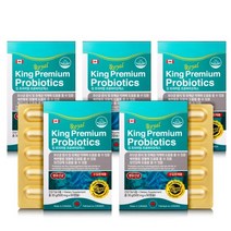 킹 프리미엄 프로바이오틱스 5박스 (500mg x 60캡슐 5개), 5개, 30g