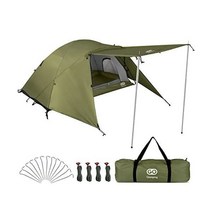GOGlamping 텐트 투어링 돔 더블 레이어 프론트 룸 관찰 창 디자인 방풍 방수 내수압: 118.1인치(3000mm) 자외선 차단 통기성 캠핑 필드 휴대용 가방 캐노피 아웃도