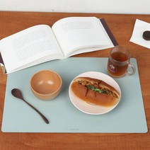 가죽 테이블매트 사각 식탁매트 방수 원목식탁매트, 핑크