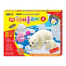 18000탱탱아모스 아이클레이4 30g7색+야광18g1색(점토 만들기 준비물 교재 공예)