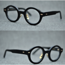 원형 굵은 프레임 뿔테 안경테 명품 빈티지스타일