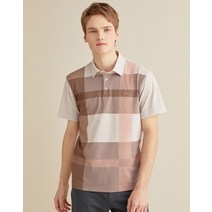 22SS [3차 리오더 상품][소프트터치] 베이지 하우스체크 반팔카라티셔츠 DMTS2B300I2