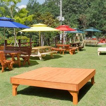 (테이블공장) 테이블공장 방부목 도색 야외평상 조립식 평상 야외 간편조립 주문제가능, (1800*960) 투명