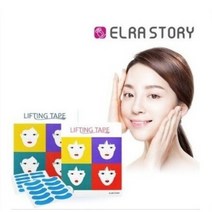 성형 브이라인 리프팅 테이프 @ 1팩 10*6=60매입 곡선형 일자형 @리프팅 테이프 가성비굿, 60매입(라운드)1개
