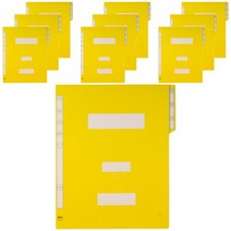현풍화일 A4 PP칼라 정부화일, 노랑, 10개입