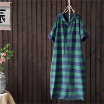 30대 40대 60대 가을 휴가지 롱 원피스 50대미시옷 직장인룩 여름 스트라이프 드레스 후드